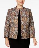 Kasper Plus Size Printed Jacquard Blazer
