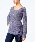 American Rag Lace-up Sweater, Only At Macy's