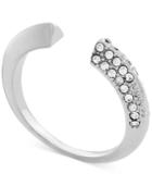 Bcbgeneration Silver-tone Pave Open Ring