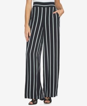 1.state Striped Wide-leg Pants