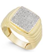 Men's Diamond Cluster Ring (1/4 Ct. T.w.) In 10k Gold