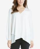 Karen Kane High-low Faux-wrap Top