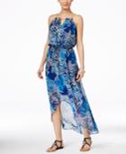 Thalia Sodi Printed Embellished Halter Maxi Dress, Only At Macy's