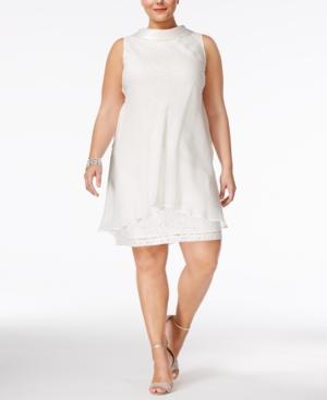 Sl Fashions Plus Size Lace Shift Dress