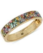 Kenneth Cole New York Gold-tone Mosaic Shell Bangle Bracelet