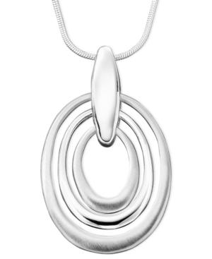 Giani Bernini Sterling Silver Pendant, Triple Oval Satin Polished