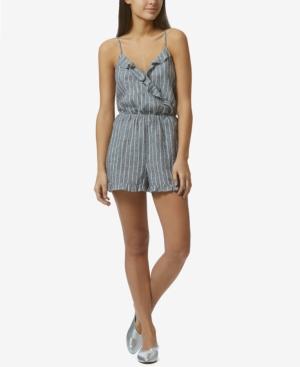 Avec Les Filles Railroad-stripe Surplice Romper