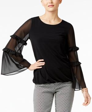 Alfani Ruffle-trim Top, Only At Macy's