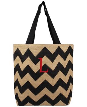 Cathy's Concepts Personalized Black Chevron Extra-large Tote Bag