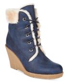 Dolce By Mojo Moxy Fresco Lace-up Wedge Booties Women's Shoes