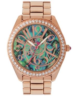 Betsey Johnson Women's Rose Gold-tone Stainless Steel Bracelet Watch 40mm Bj00048-147