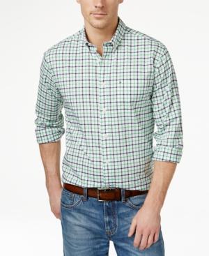 Tommy Hilfiger Big And Tall Baldwin Tattersall Plaid Long-sleeve Shirt