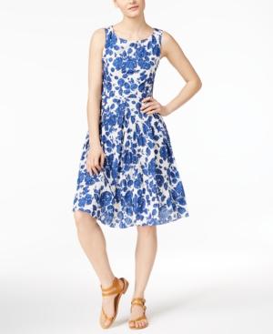 Weekend Max Mara Pamela Cotton Floral-print A-line Dress