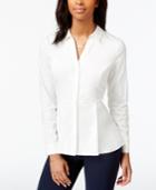 Maison Jules Long-sleeve Peplum Shirt, Only At Macy's