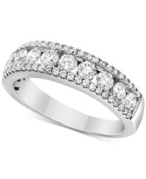 Diamond Three Row Band (1 Ct. T.w.) In 14k White Gold