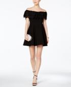 Betsy & Adam Petite Off-the-shoulder Fit & Flare Dress