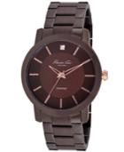 Kenneth Cole New York Men's Diamond Accent Brown Ion-plated Stainless Steel Bracelet Watch 44mm Kc9287