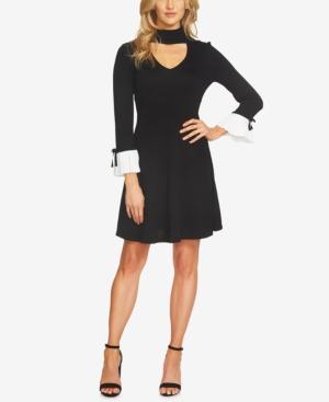 Cece Cotton Sweater-knit Choker Dress