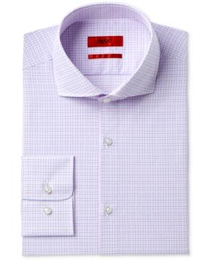 Hugo Boss Men's Slim-fit Pink Check Dress Shirt