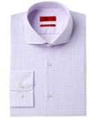 Hugo Boss Men's Slim-fit Pink Check Dress Shirt