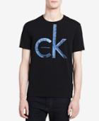 Calvin Klein Jeans Men's Foil-trim Graphic Print Cotton T-shirt