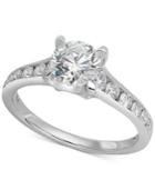 X3 Certified Diamond Channel A Ring In 18k White Gold (1-1/2 Ct. T.w.)