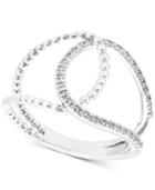 Wrapped Diamond Loop Ring (1/6 Ct. T.w.) In 10k White Gold, Only At Macy's