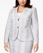 Calvin Klein Plus Size Printed Two-button Blazer