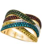 Le Vian Exotics Multicolor Diamond Ring (1-1/10 Ct. T.w.) In 14k Gold