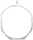 Vince Camuto Silver-tone Pave Collar Necklace