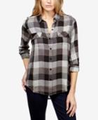 Lucky Brand Plaid Roll-tab-sleeve Shirt
