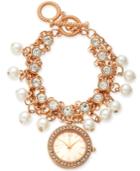Charter Club Women's Rose Gold-tone Toggle Bracelet Watch 36mm, Created For Macy's