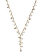 Charter Club Gold-tone Pave Bead & Imitation Pearl Lariat Necklace, 36 + 2 Extender, Created For Macy's