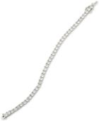 Carolee Silver-tone Crystal Tennis Bracelet