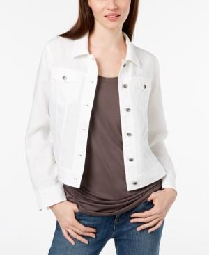Eileen Fisher Organic Linen Cropped Jacket