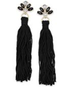 Inc International Concepts Gold-tone Multi-stone & Tassel Drop Earrings, Created For Macy's