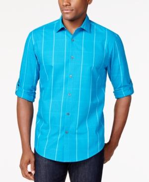 Alfani Slub Plaid Long-sleeve Shirt, Only At Macy's