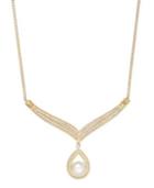 Cultured Freshwater Pearl (8mm) And Diamond (5/8 Ct. T.w.) Frontal Necklace In 14k Gold