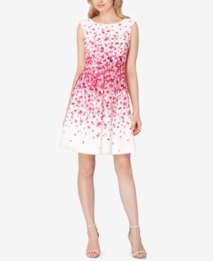 Tahari Asl Petite Floral-print Fit & Flare Dress