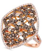 Le Vian Chocolatier Diamond Filigree Ring (1-1/4 Ct. T.w.) In 14k Rose Gold