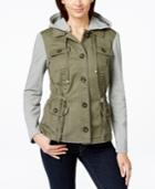Inc International Concepts Mixed-media Hooded Anorak Jacket, Only At Macy's