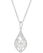Diamond Openwork Pendant Necklace (1/10 Ct. T.w.) In Sterling Silver
