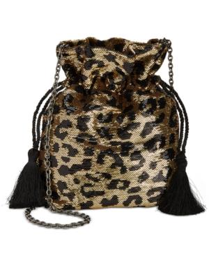 Betsey Johnson Leopard Sequined Pouch