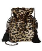 Betsey Johnson Leopard Sequined Pouch