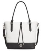 Giani Bernini Pebble Leather Magnetic Snap Colorblock Tote, Only At Macy's