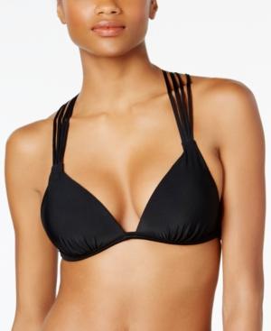 Hula Honey Malibu Strappy Push-up Halter Bikini Top Women's Swimsuit