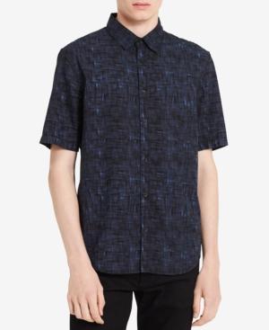 Calvin Klein Jeans Men's Crosshatch Camo Shirt