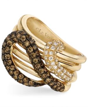 Le Vian Chocolate Diamond And White Diamond Snake (1-1/6 Ct. T.w.) In 14k Gold