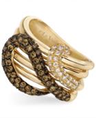 Le Vian Chocolate Diamond And White Diamond Snake (1-1/6 Ct. T.w.) In 14k Gold