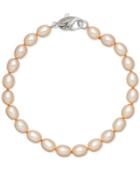 Honora Style Champagne Cultured Freshwater Pearl Bracelet In Sterling Silver (7-8mm)